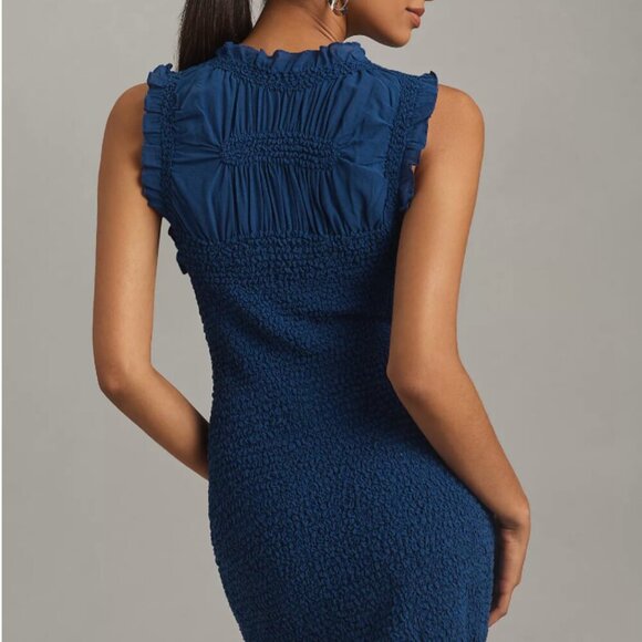 Ruffle-trim textured Mini dress by Anhtorpologie - Picture 2 of 5